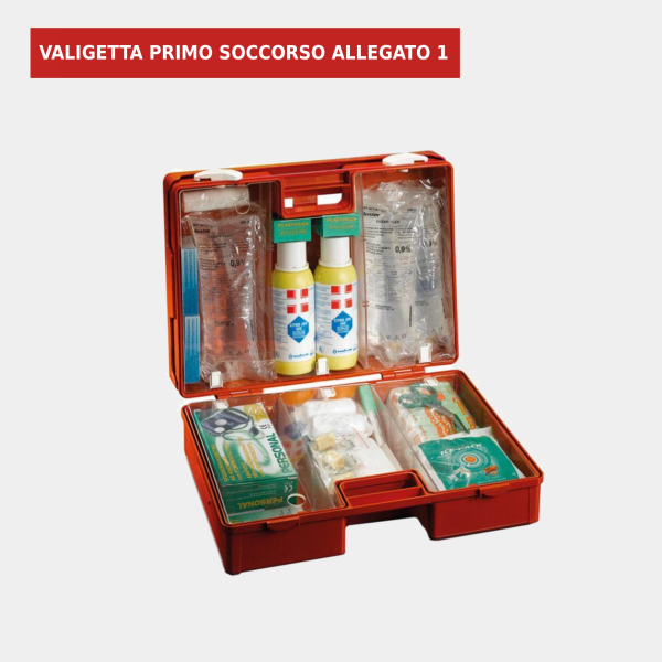 Valigia pronto soccorso allegato 1 per aziende con 3 o più lavoratori